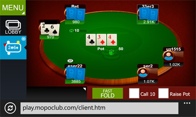 Next! poker on windows phone